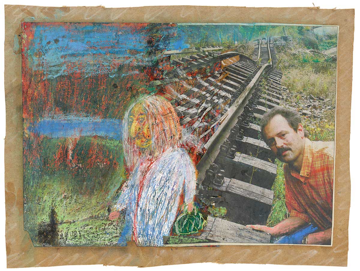  Jonas Lipps,<em>Untitled (25-03-14)</em>, 2014<br />Pastel on collage on cardboard<br />23.5 x 32.5 cm