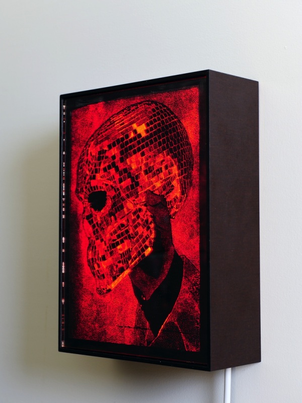 Red Disco Skull