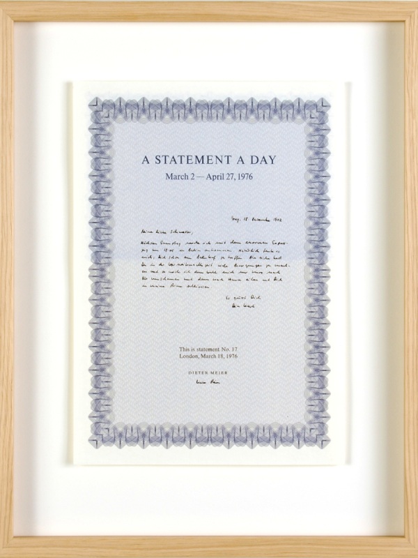 Statement No. 17 (A Statement a Day)